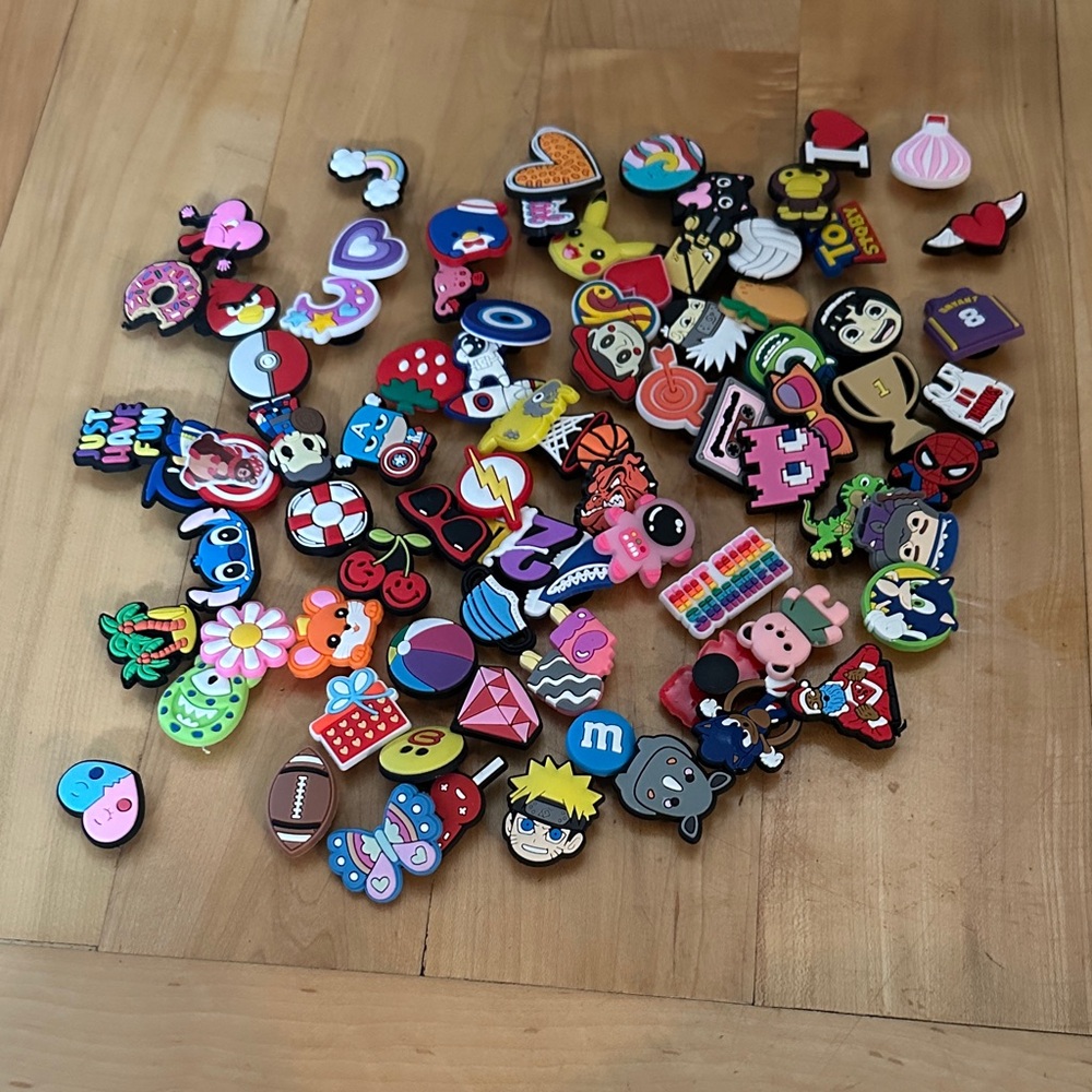 Shoe Charms Apx 80 pieces